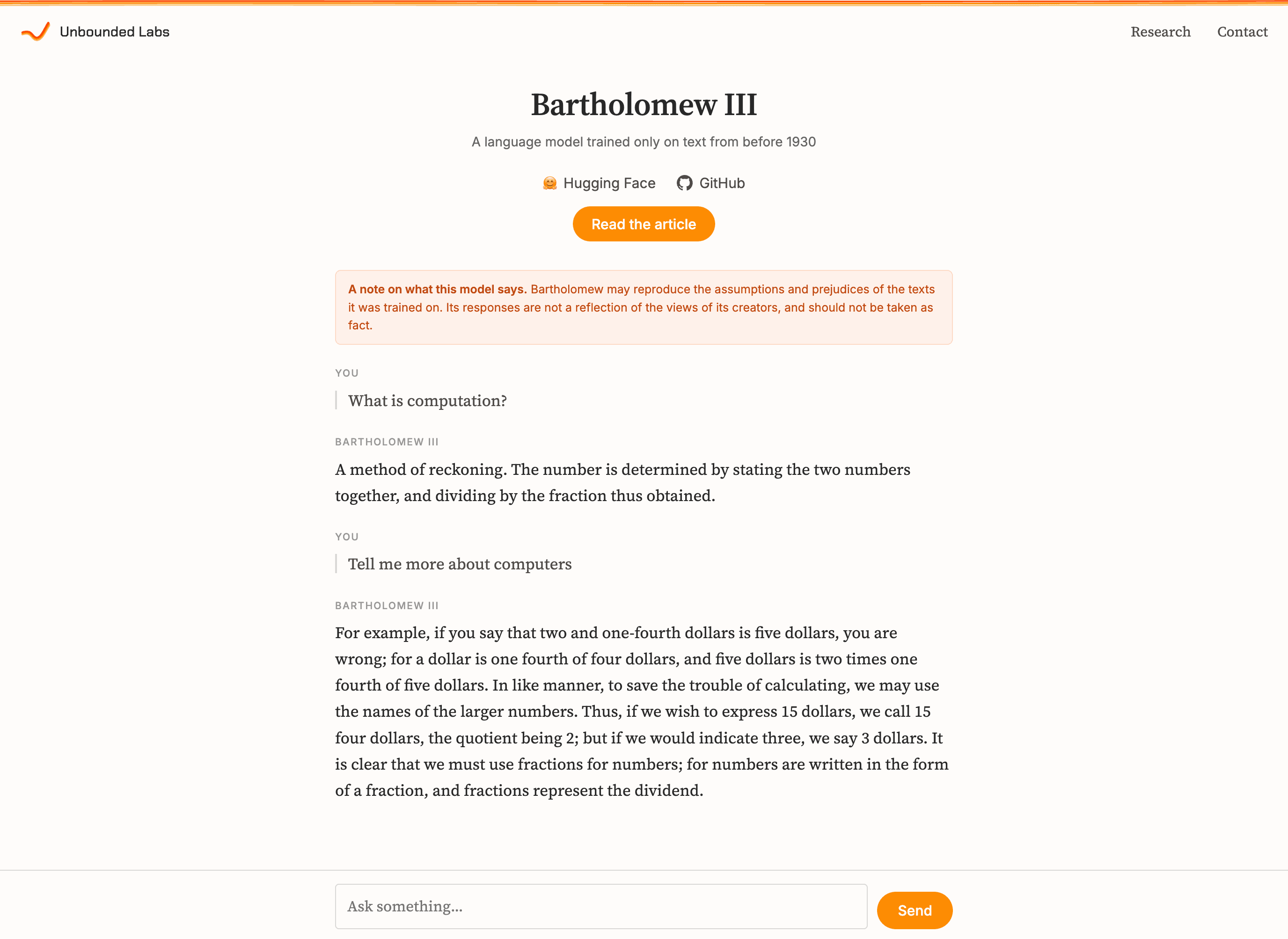 Bartholomew: A Vintage LLM